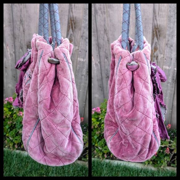 Juicy Couture Y2K Fairytale Daydreamer Pink Quilted Vintage Shoulder Bag - Picture 7 of 11